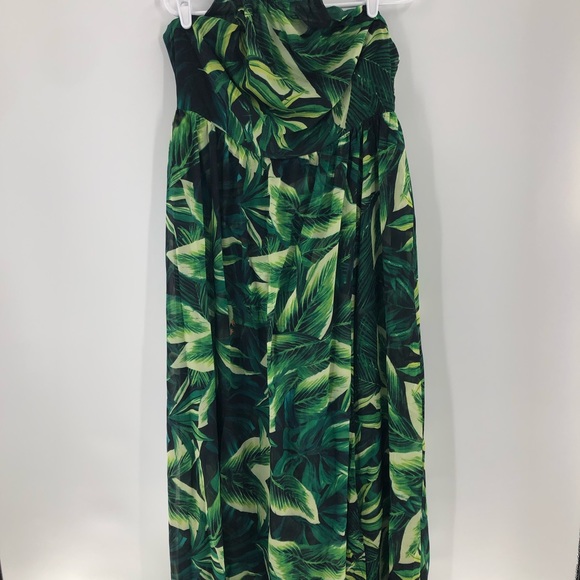 Latiste Tropical Leaf Rope Maxi Dress - Picture 4 of 13